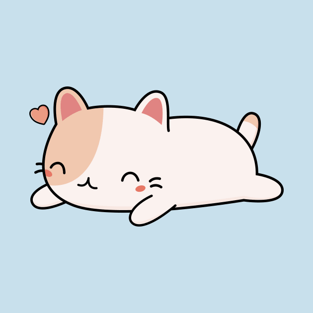 Super Lazy Kawaii Cat by happinessinatee