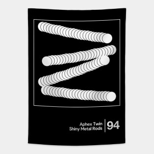 Aphex Twin - Shiny Metal Rods / Minimalist Style Graphic Design Tapestry