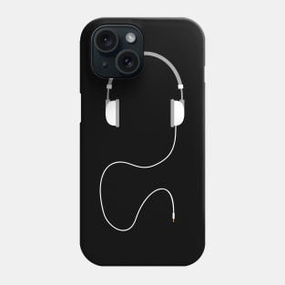 Minimalistic White Headphones Phone Case