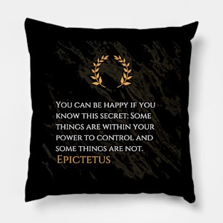 The Happiness Formula: Epictetus's Key to Serenity Pillow