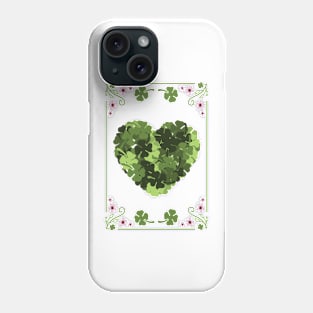 St. Patrick's Clover Heart Phone Case