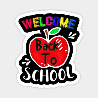 Welcome Back To School Red Apple Happy First Day Of School Magnet