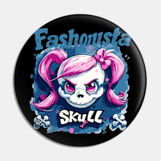 Skull Girl, Skull Fun T-Shirt 10 Pin