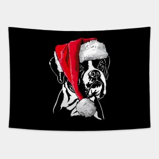 Boxer Dog Santa Christmas dog Tapestry