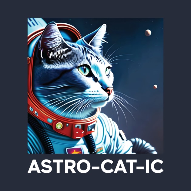 Astro-Cat-ic Digital Art Print by Magicform