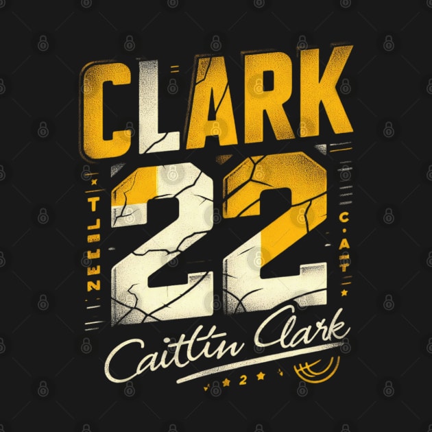 Distressed grunge Clark 22 Caitlin clark signatue by thestaroflove