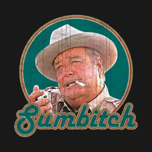 Sumbitch 90s Movie Style Faded-Look Fan Design T-Shirt