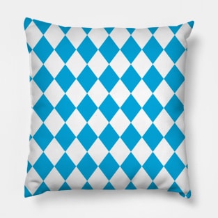 OKTOBERFEST beer festival decoration. Bavarian flag blue pattern. Holiday Party Design Pillow