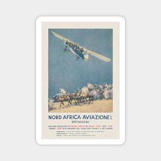 Nord Africa Aviazione Vintage Poster 1932 Magnet