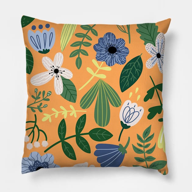 Floral Flowers Gardening Pillow by colors