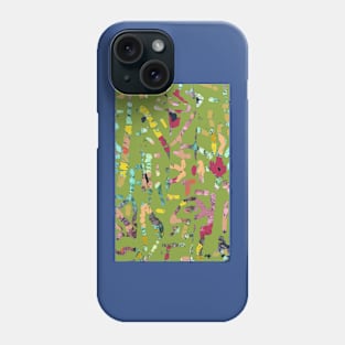 Hawaiian surf fiber art and digital abstract Phone Case