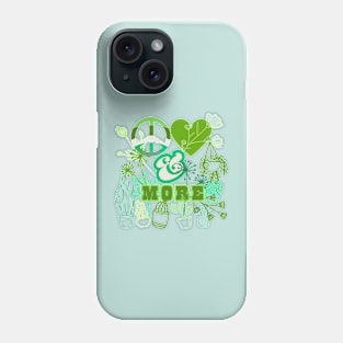 Peace, Love, and MORE Plants - Retro Leaf Green Colorway in Pacific Northwest Style Phone Case