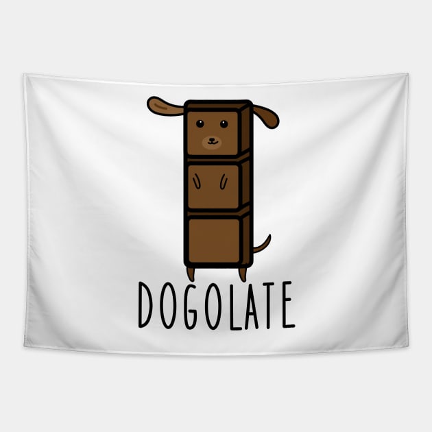 Chocolate and dog Tapestry by spontania