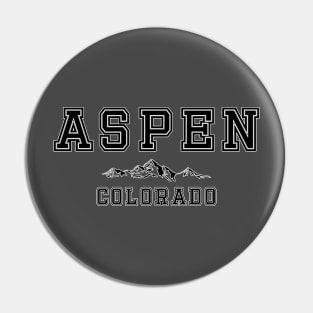 Aspen Town in Colorado with Mountain Graphic Pin