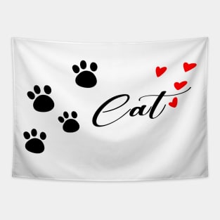 Funny Cute Cat Paws Love Cat Lover Tapestry