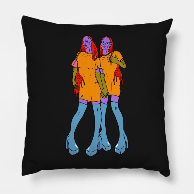 Twins Pillow by motelgemini