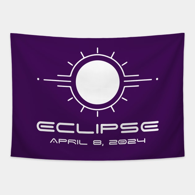 Eclipse Lover, Eclipse Event April 08, 2024 WHITE Tapestry by islem.redd