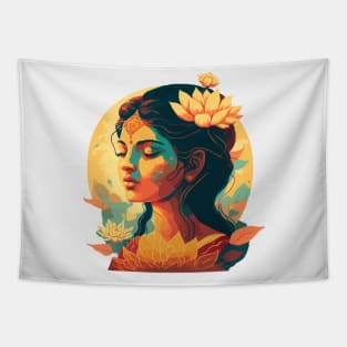 Devi sacred divine lady goddess beauty spiritual artistic art Tapestry