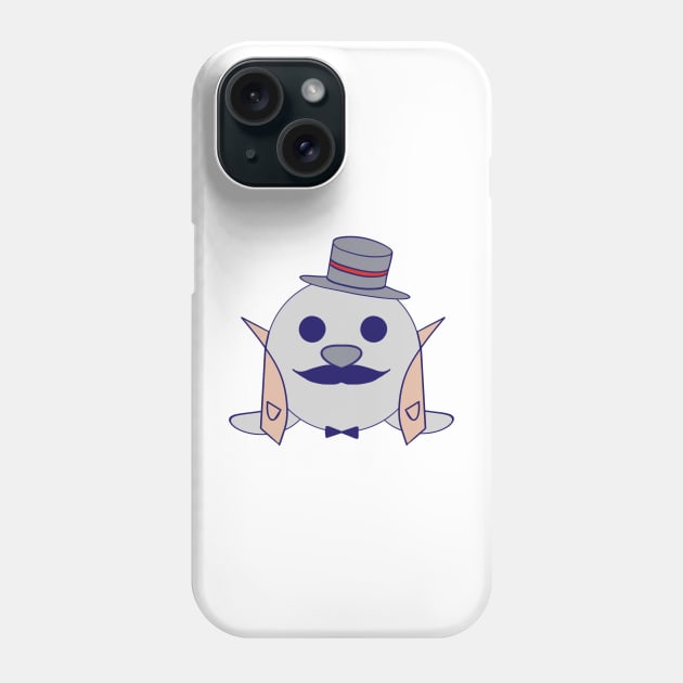 Kawaii Cute Inspector Baby Seal Phone Case by vystudio