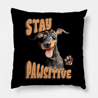 Stay Pawsitive Dog Pillow