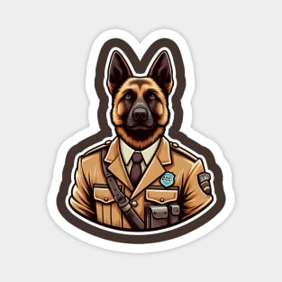 Belgian Malinois Soldier Magnet