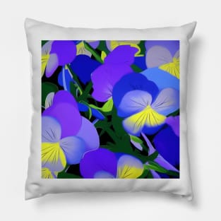 Little Purple Pansies Pillow