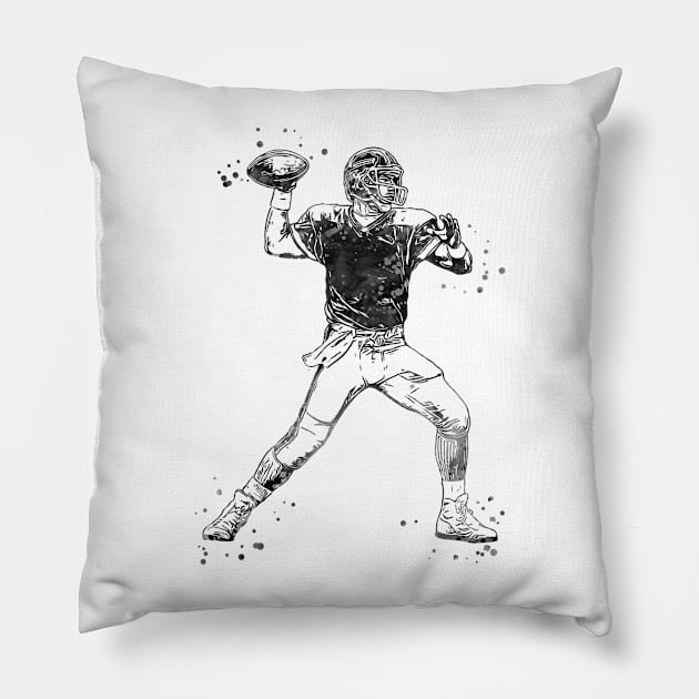 American football player Pillow by RosaliArt