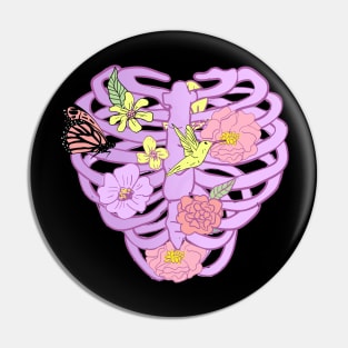 Ribcage Pastel Goth Kawaii Pin