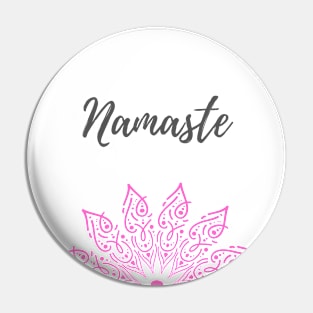 Namaste Pink Lotus Pin