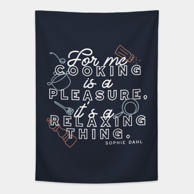 Cooking is a Pleasure Thing V2 Tapestry by FlinArt