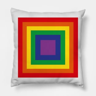 Rainbow Squares Pillow