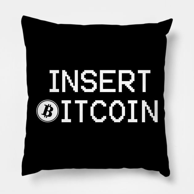 insert bitcoin sayings gift ideas for bitcoiners Pillow by HBfunshirts