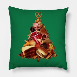 Pizza, Fast Food, Burger Xmas Christmas Tree Pillow