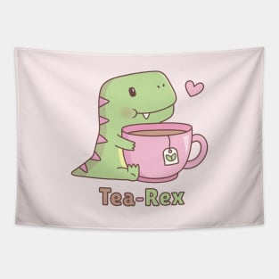 Cute Dinosaur Tea-Rex Hugging Teacup Tapestry