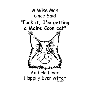 Funny Maine Coon cat Gift for Men T-Shirt