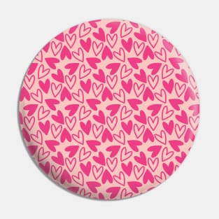 Pink Hearts Repeated Pattern 100#001 Pin