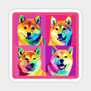 Shiba Inu Pop Art - Dog Lover Gifts Magnet