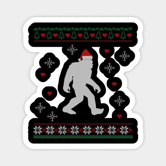 Bigfoot Ugly Christmas Xmas Gift Sasquatch Magnet by Dr_Squirrel