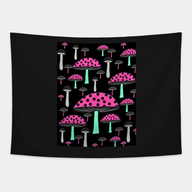 Dotty Mushrooms Tapestry by Minxylynx4