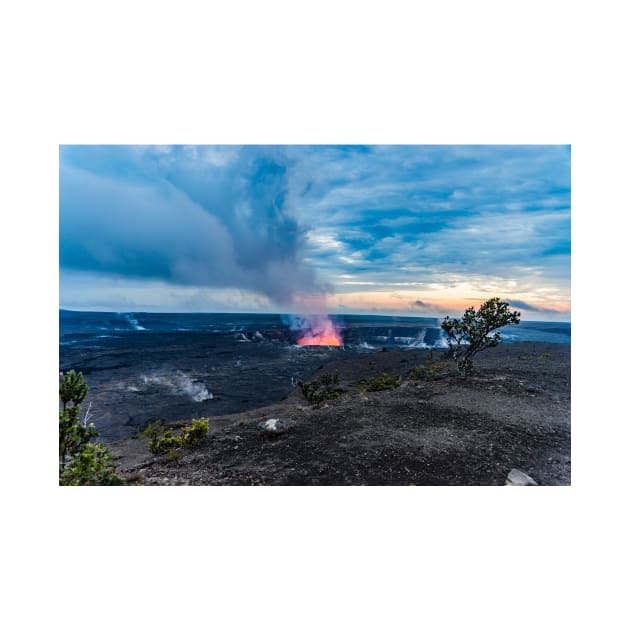 Landscape of erupting volcano by KensLensDesigns