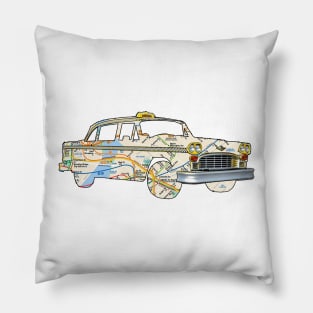 NYC old school Taxi Pillow