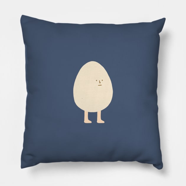 Egg with Legs | Cute | Weird | High Quality | Gift | Minimalist Pillow by WiseCat