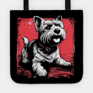 Retro Art Cairn Terrier Dog Lover Tote