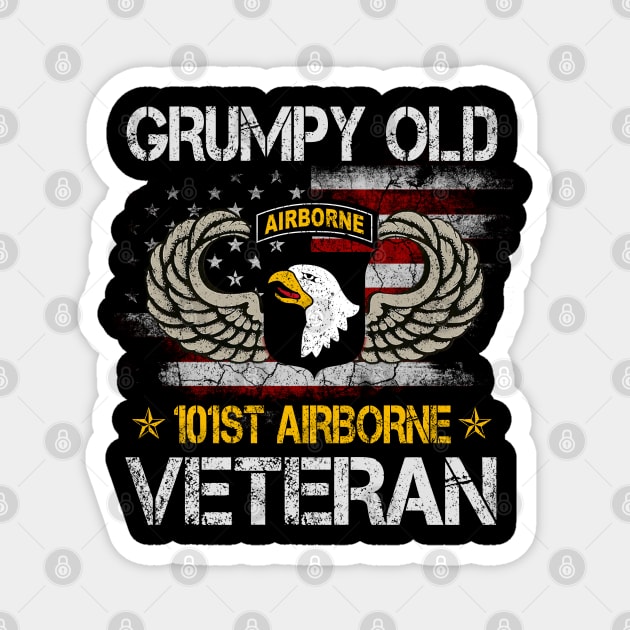 Grumpy Old 101st Airborne Division Veteran T Shirt Mens Magnet by floridadori