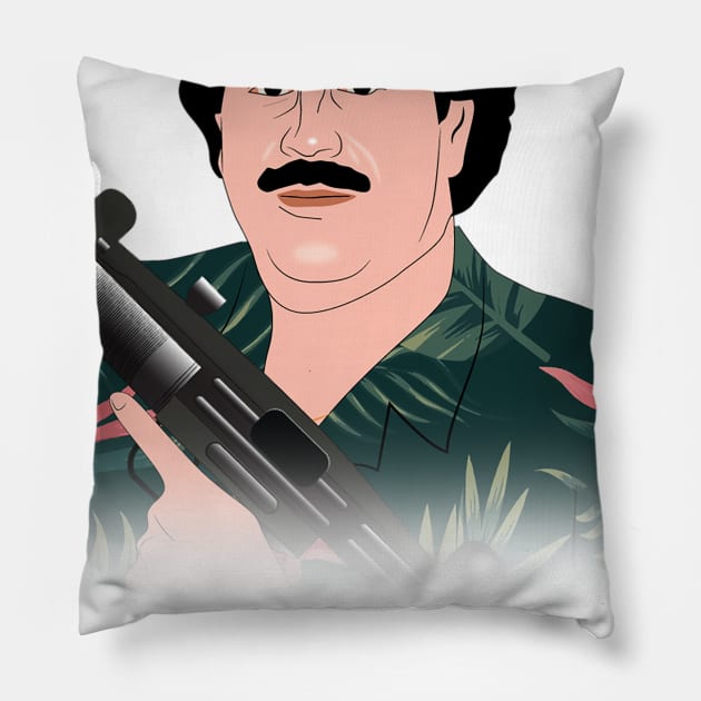 Pablo Escobar Pillow by Elcaiman7