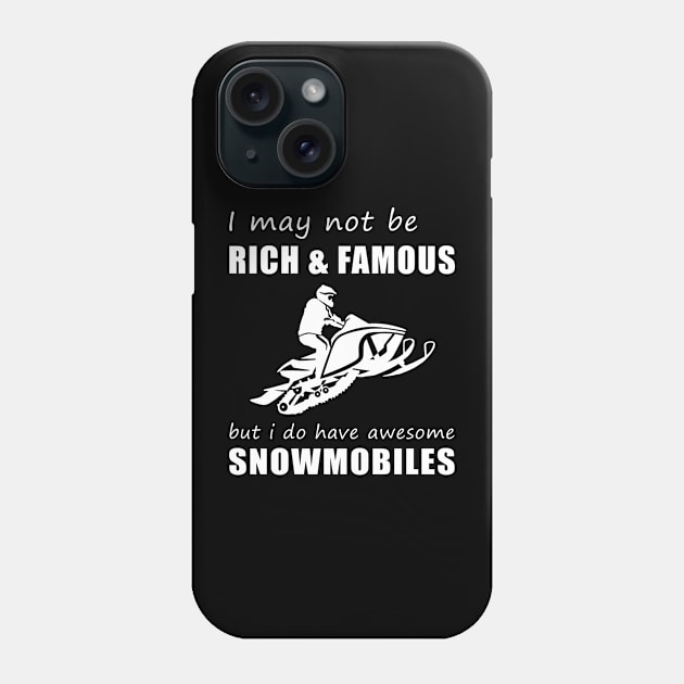 Snowmobile Enthusiast's Humorous Delight T-Shirt Phone Case by MKGift