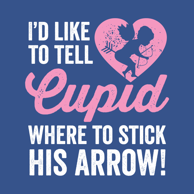 Cupid distressed funny anti-love Valentine's Day t-shirt by e2productions