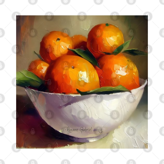 Bowl of Oranges by roxanegabriel