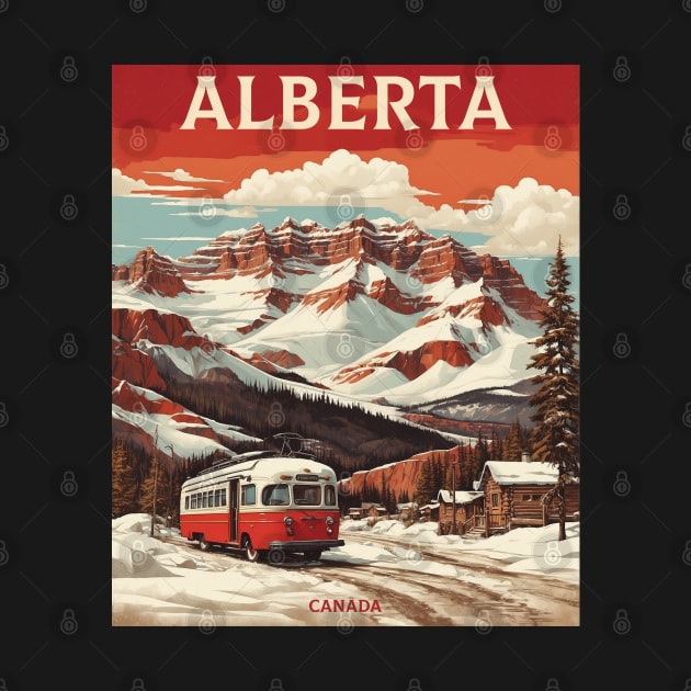 Alberta Canada Vintage Poster Tourism by TravelersGems