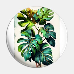 Philodendron plant art Pin